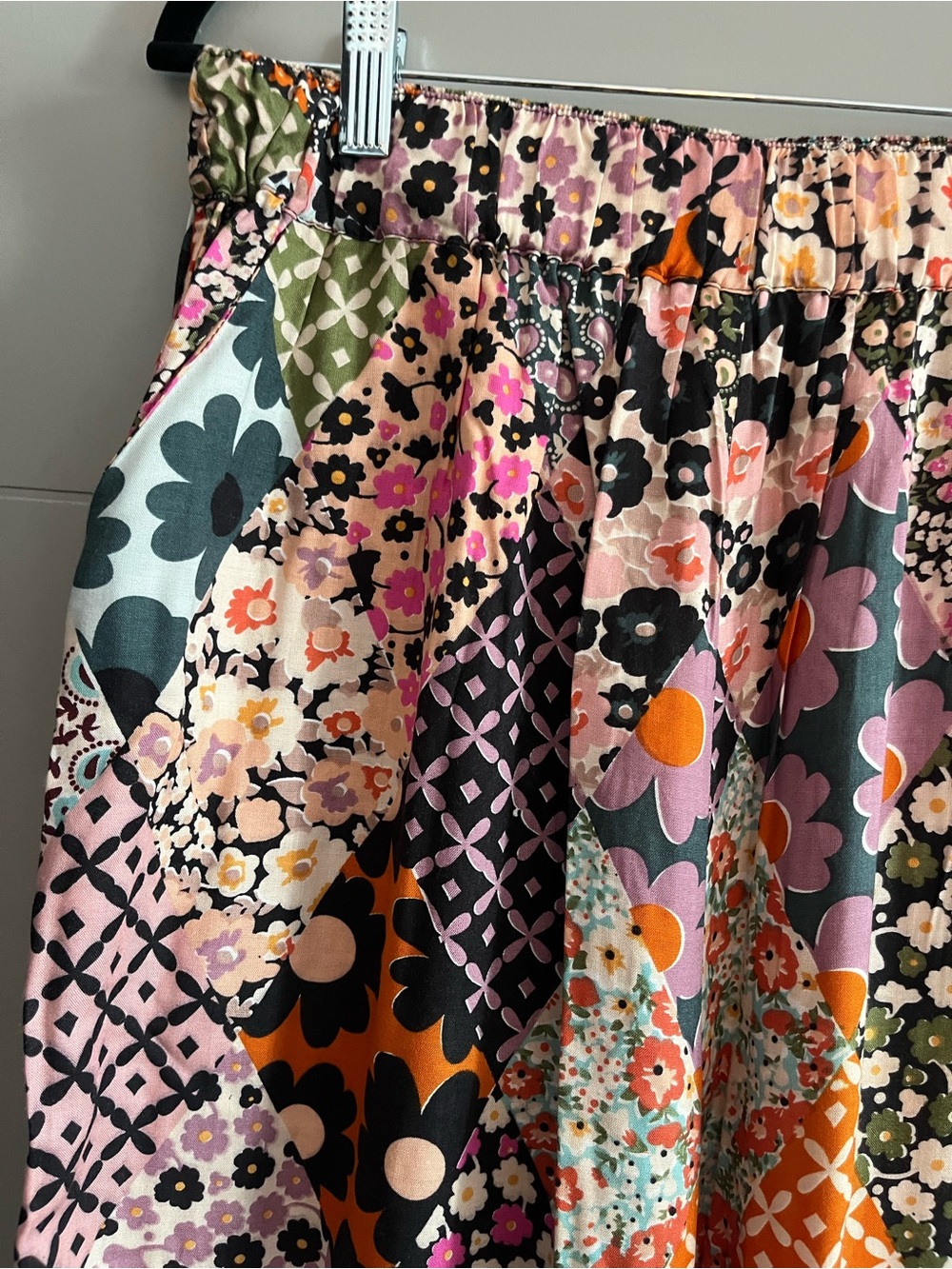 NWOT NastyGal • Multicolor Patchwork Floral Top + Pant Set - Picture 2 of 7